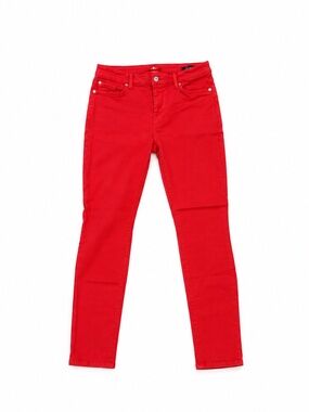 7 For All Mankind Women's Red Skinny Jeans Size 29 Bright Red Denim